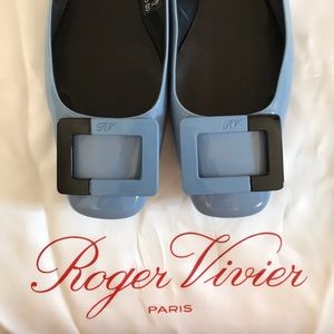 Roger Vivier powder blue flats
